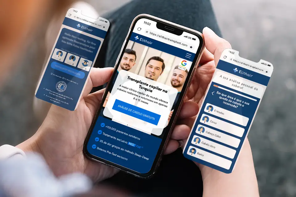 Análise do seu cabelo através de um smartphone para saber o custo do seu transplante capilar